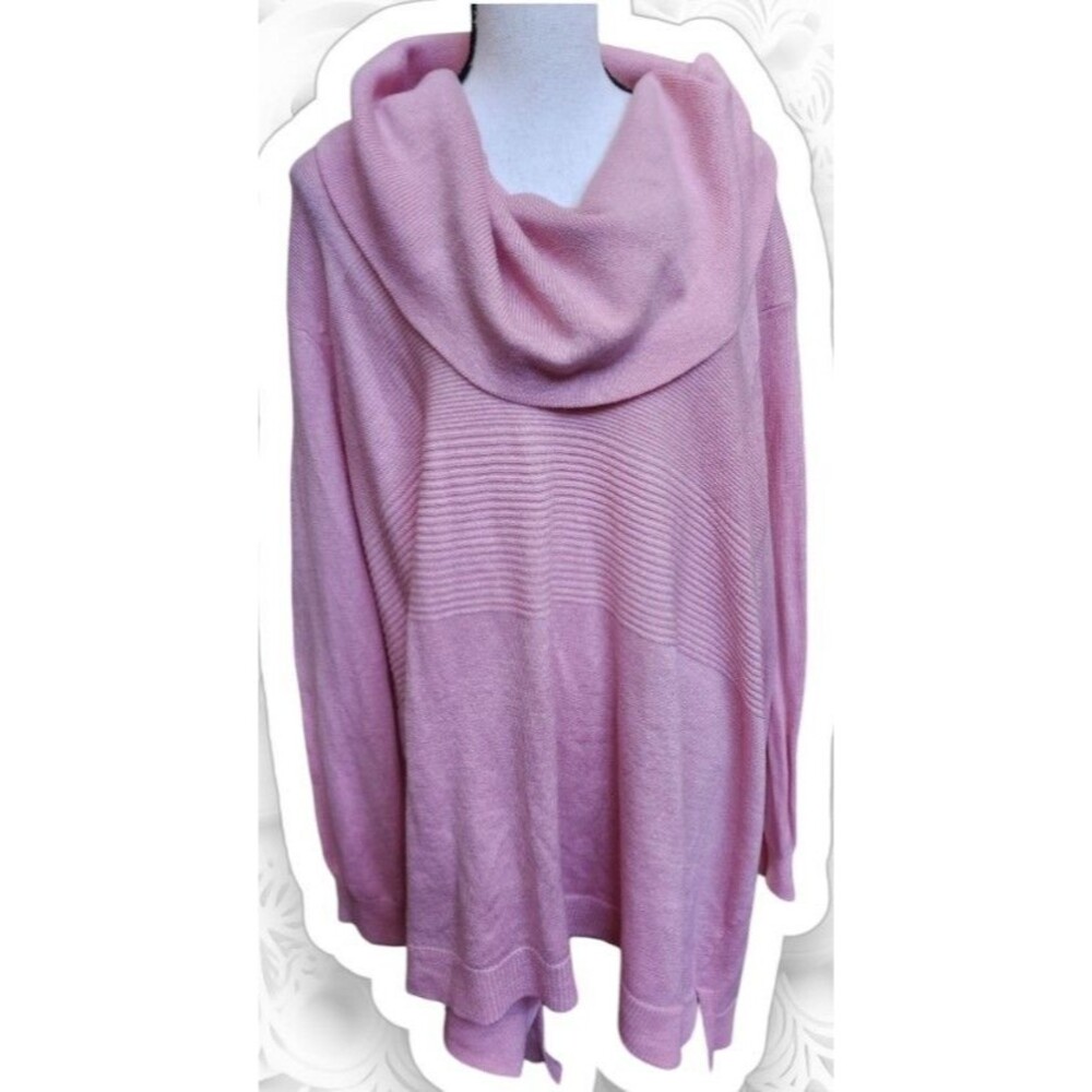 AVENUE Pink Cowl Neck Sweater Plus Size 22/24